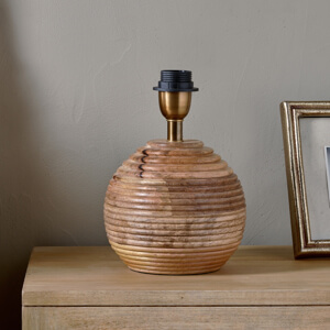 Nkuku Drisana Mango Wood Bedside Table Lamp